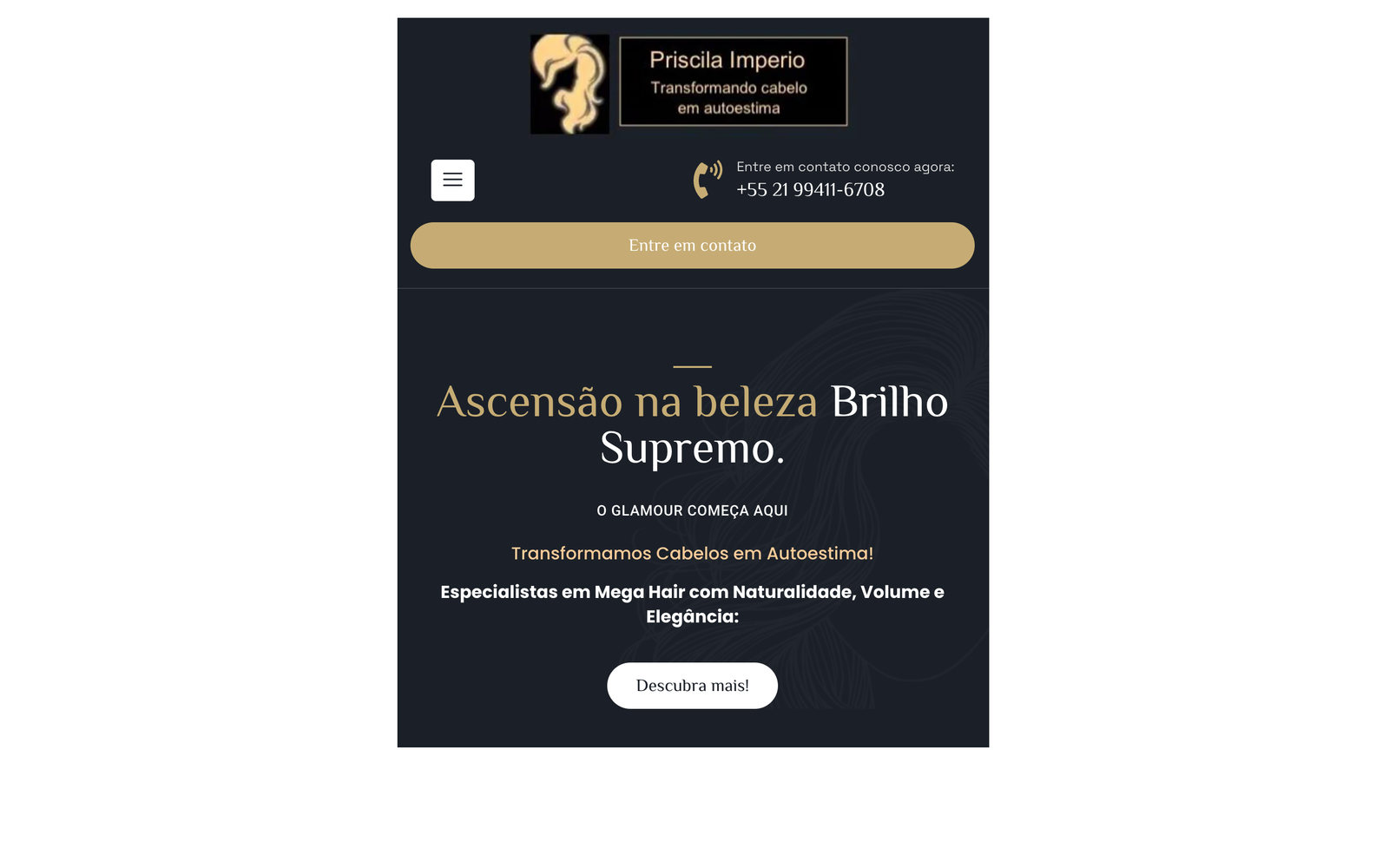 Screenshot do projeto Priscila Imperio
